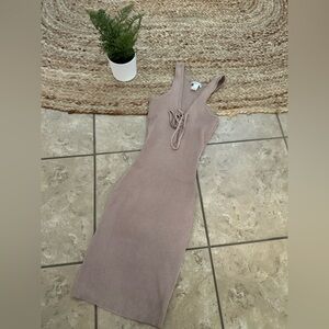 KNIT BODYCON MINI DRESS